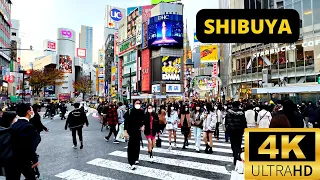 TOKYO, JAPAN 🇯🇵 [4K] SHIBUYA — 1 HOUR Walking Tour — DECEMBER 2022