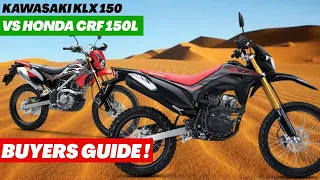 BUYERS GUIDE, 2021 KAWASAKI KLX 150 VS  HONDA CRF 150L