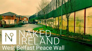 The West Belfast Peace Wall between the Nationalist Falls/Springfield road and the Loyalist Shankill