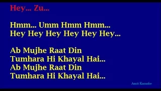 Ab Mujhe Raat Din - Sonu Nigam Hindi Full Karaoke with Lyrics