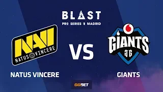 Natus Vincere vs Giants | Dust2 | BLAST Pro Series Madrid 2019