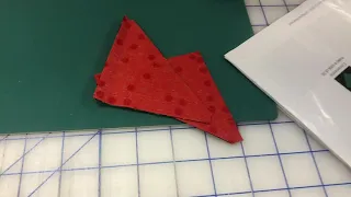 Bernina Jeff Lynn shows how to use Folded Corner Clipper ruler to make half square triangles Quilt