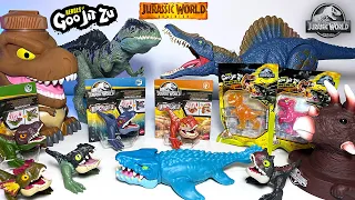 NEW 2023 Jurassic World Goo Jit Zu Minis & Wild Pop-Ups Dinosaurs! Giganotosaurus, Spinosaurus