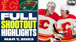 Calgary Flames vs. Minnesota Wild | FULL Shootout Highlights - March 7, 2023