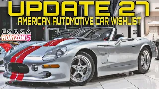 Forza Horizon 5 Update 27 - American Automotive Car Wishlist!
