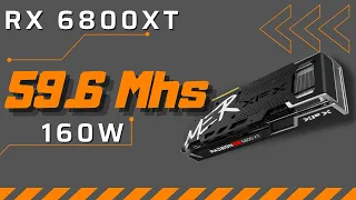 RX 6800 XT hashrate és Overclock