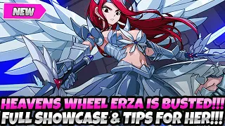*HEAVENS WHEEL ERZA IS BUSTED!!* GAMEPLAY, SHOWCASE & TESTING! + BIG TIPS! (Fairy Tail Fierce Fight)