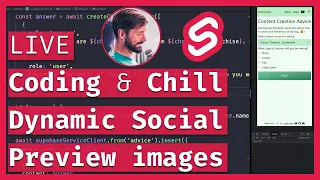 Dynamic Open Graph Image Generation 📷 Social Previews with SvelteKit & Satori 🔴 LIVE Coding & Chill