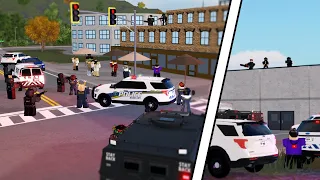 Criminals steal a LADDER TRUCK! *SHOOTOUT ON PRISON* | Liberty County Roleplay (Roblox)