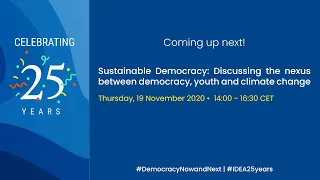 Sustainable Democracy: Discussing the nexus between democracy, youth and climate change