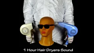 Two Hair Dryers Sound 9 | Visual ASMR | 1 Hour White Noise to Fall Asleep