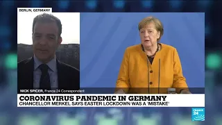 Merkel admits Easter virus shutdown plan her 'mistake'