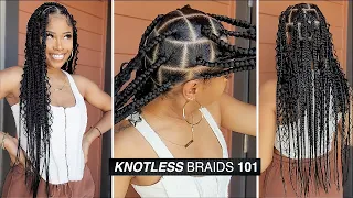 NEAT + EASY KNOTLESS BOHO BRAIDS🔥 (beginner friendly!)