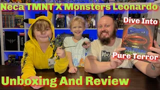 Neca TMNT x Universal Monsters Leonardo as Creature from the Black Lagoon unboxing and review