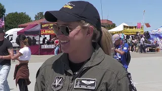 4K. F-16 Viper Demo Team.  Female Pilot Captain Aimee "Rebel" Fiedler. Travis AFB 2022.