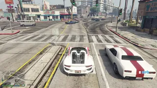 Trying to follow traffic rules in Porsche 918 Spyder (GTA V MODS)