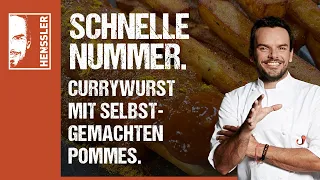 Schnelles Currywurst mit selbstgemachten Pommes-Rezept aka "Manta-Platte" von Steffen Henssler
