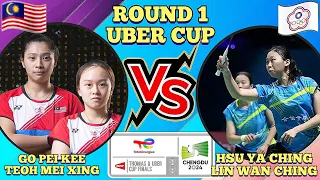 (R1)🇲🇾GO PEI KEE-TEOH MEI XING 🆚️ (TPE)HSU YA CHING-LIN WAN CHING🔥‼️UberCup2024