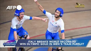 Italy breaks world record to win Olympic gold in men's team pursuit