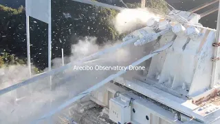 Arecibo Observatory - drone and ground view during the collapse & pre-collapse historical footage