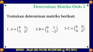 Cara Menentukan Determinan Matriks Ordo Dua