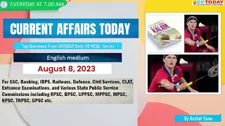 August 08,  2023 Current Affairs in English by GKToday