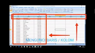 Cara Mengunci Posisi Kolom dan Baris di Excel (freeze panes) #belajarexcel #tutorialexcel