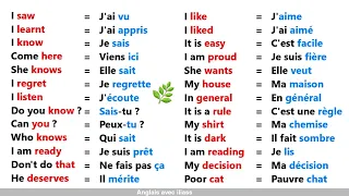 Phrases simples pour apprendre l'anglais facilement |✪✪easy sentences to learn french 🌿