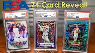 74 Card PSA Blind Reveal! Baseball & Basketball! Ohtani! Trout! Kershaw! Mookie Betts! LeBron! Luka!