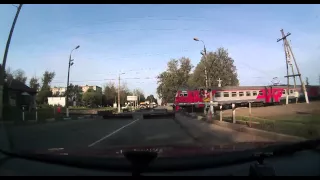 Bicycle accident from a train crossing!