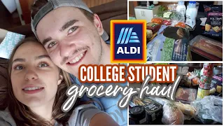 *NEW* ALDI GROCERY HAUL // WHAT WE EAT AS COLLEGE STUDENTS 2021!