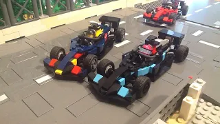 F1 2021 Max Verstappen crash and Sergio Perez win made in Lego