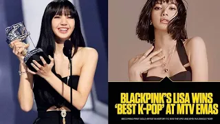 BLACKPINK's LISA First Soloist in history to win "Best K-Pop" both the MTV VMA and  MTV EMA