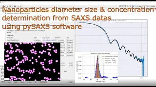 Nanoparticles diameter size & concentratioon determination from SAXS datas using pySAXS software