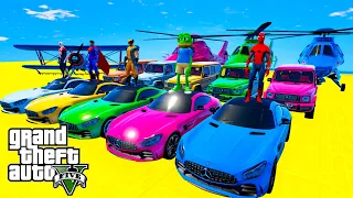 GTA V Stunt Map Car Race Challenge On Super Cars, Bikes and OffRoad Jeeps