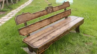 СКАМЕЙКА В БЕСЕДКУ СВОИМИ РУКАМИ САМОДЕЛКА ДЛЯ ДАЧИ DIY