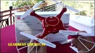 IN DEPTH REVIEW+UNBOXING SYMA X5UW 2,4Gh RC FPV RACING QUAD(GEARBEST COURTESY)