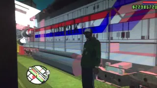 RV gets hit by train GTA SA