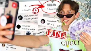 I FAKED being  RICH on TIKTOK for 24 HOURS and THIS is what happened...