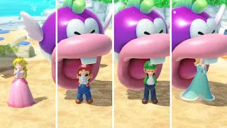 Mario Party Superstars Yoshi's Tropical Island Peach vs Luigi , Mario & Rosalina