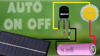 SOLAR AUTOMATIC ON OFF LIGHT || Simple Project with BC547 18650 || Crystal Elec