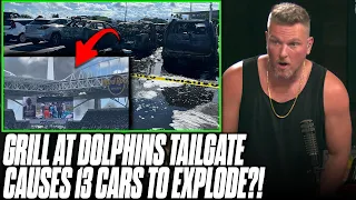 13 Cars Explode After Grill Is Left On At Dolphins vs Patriots Tailgate?! | Pat McAfee Reacts