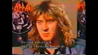 Def Leppard Joe Elliott 1984 Interview