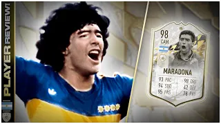 EXTINCT 5 MILLION COIN - 98 RATED MOMENTS DIEGO MARADONA REVIEW - 4 STAR WEAKFOOT UPGRADE - FIFA 22