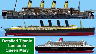 Floating Sandbox #5 | Titanic, Lusitania and Queen Mary Sinking