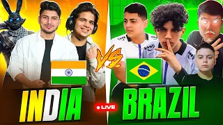 FINALLY INDIA 🇮🇳 VS BRAZIL 🇧🇷 😍 CLASH OF GODS 🔥  #nonstopgaming- free fire live