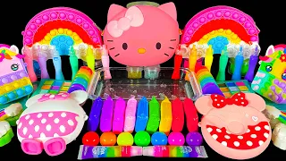 1 Jam ASMR Slime Memuaskan 🌈😻 HELLO KITTY Dicampur Acak Dengan Piping Bag | Video Slime Memuaskan