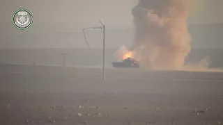 FSA TOW ATGM hit Syrian T-72 tank in Hama