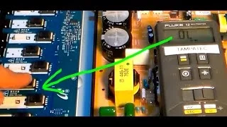 LCD TV repair no backlight black screen troubleshooting guide for Sony Bravia, bad inverter board