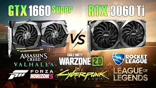 GTX 1660 Super vs RTX 3060 Ti - i7 8700K - 1080P TEST IN 6 GAMES - Late 2022